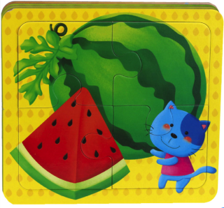 商品宝宝大块拼图早教启蒙认知配对拼图卡片 4片