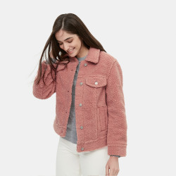 gap盖璞620522女装仿羊羔绒翻领夹克