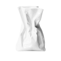 UCCA Store 谢东褶皱系列骨瓷花瓶 个性创意装饰手纸袋形花瓶办公室客厅卧室摆件 白色399#a