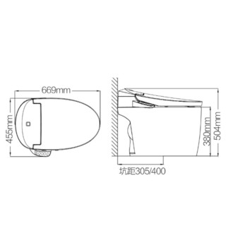 JOMOO 九牧 Z1S200 即热式智能坐便器 305mm坑距