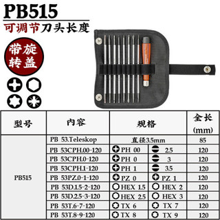 PB SWISS TOOLS 瑞士PB SWISS TOOLS精密电子螺丝刀套装家用十字螺丝批进口电脑笔记本维修工具 PB 515(精密17件套)