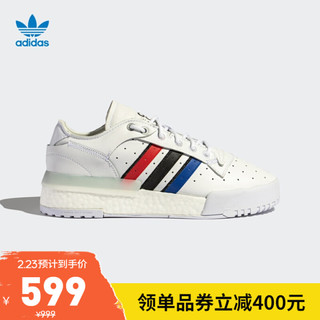 阿迪达斯官网 adidas 三叶草 RIVALRY RM LOW男鞋经典运动鞋FX7862 白/蓝/红 42(260mm)