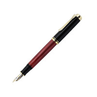 Pelikan 百利金 万年笔M60014K金笔尖钢笔  商务书写墨水笔钢笔送礼 M600红色条纹 F