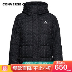 CONVERSE 匡威 男子 Men's Down Fill Puffer AOP Jacket 图案羽绒服 10019322-A02 XL码