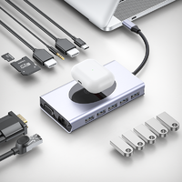 WJOY 十四合一 无线充电Type-C扩展坞（千兆网口、HDMI*2、PD、USB3.0*5）