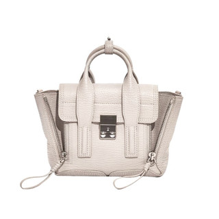 3.1 Phillip Lim  奢侈品 PASHLI MINI SATCHEL系列 女士米灰色牛皮包 AC00-0226SKC-FEATHER