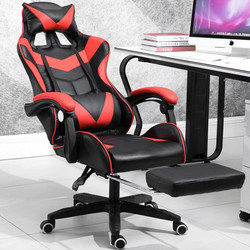 佳佰电竞椅 电脑椅 人体工学游戏椅子 靠背家用可躺旋转椅 黑红-联动扶手