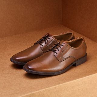 Clarks 其乐 Tilden Plain系列 男士德比鞋 深棕褐色 42.5