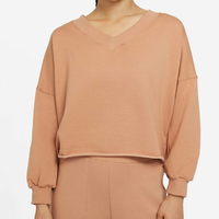 NIKE 耐克 Yoga Luxe 女子运动卫衣 DA0773-288 果仁糖棕/闪光色 M