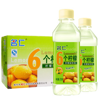 mingren 名仁 6个柠檬 维生素c饮料 柠檬味 375ml*24瓶