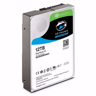 SEAGATE 希捷 酷鹰SkyHawk AI系列 3.5英寸监控级硬盘 12TB 256MB(7200rpm、PMR)ST12000VE0008