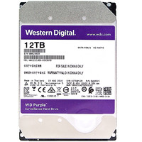 Western Digital 西部数据 紫盘系列 3.5英寸监控级硬盘 12TB 256MB(7200rpm、PMR)WD121EJRX