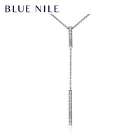 Blue Nile钻石长条吊式项链 14k 白金