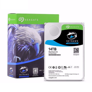 SEAGATE 希捷 酷鹰SkyHawk AI系列 3.5英寸监控级硬盘 14TB (256MB、7200rpm、PMR)ST14000VE0008