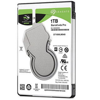 SEAGATE 希捷 酷鱼BarraCuda Pro系列 2.5英寸笔记本硬盘 1TB 128MB(7200rpm、PMR)ST1000LM049