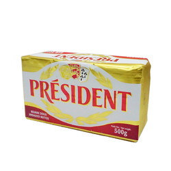PRÉSIDENT 总统 黄油块 淡味 500g