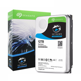 SEAGATE 希捷 酷鹰SkyHawk系列 3.5英寸监控级硬盘 12TB 256MB(7200rpm、PMR)ST12000VE0008