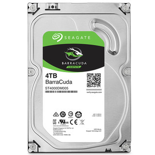 SEAGATE 希捷 酷鱼BarraCuda系列 3.5英寸台式机硬盘 4TB 64MB(5900rpm、PMR)ST4000DM005