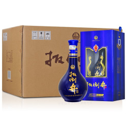 扳倒井 42度蓝A6礼盒装 500ml*6瓶 白酒整箱 口感浓香型 送礼品袋 *2件