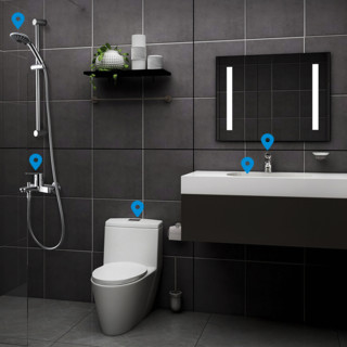 GROHE 高仪 卫浴套装 27333000花洒+23355000浴室龙头+23264000台盆龙头+39317000台下盆+39316000马桶 305mm坑距