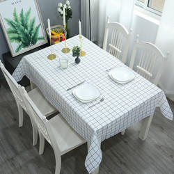 3号馆 简约餐桌桌垫布 40*60cm（两张装）白色格子