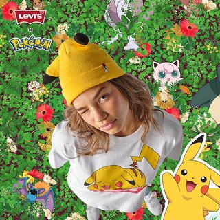Levi's® x Pokémon 联名系列 黄色皮卡丘针织帽