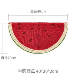 剑麻猫抓板磨爪器猫咪用品不掉屑防猫抓沙发保护猫抓垫剑麻西瓜窝玩具