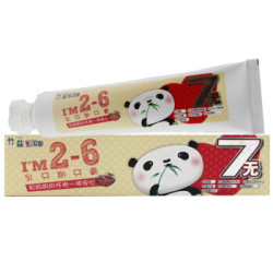 LG竹盐 2-6岁乳牙期 儿童牙膏 50g *7件