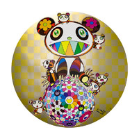 ARTMORN 墨斗鱼艺术 村上隆系列 Panda,panda Cubs,and Flowerball 版画复制品