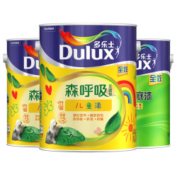多乐士 森呼吸无添加全效儿童漆内墙乳胶漆 墙面漆油漆涂料A8106+A931 套装15L