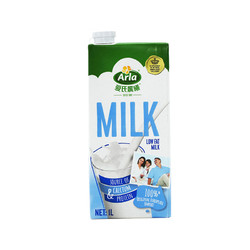 Arla 阿尔乐（Arla）德国原装进口 低脂纯牛奶 1L*12盒 低脂高钙营养早餐奶