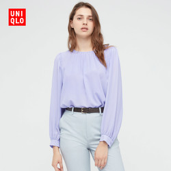 UNIQLO 优衣库 435315 女士花式乔其纱宽袖衬衫