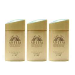 SHISEIDO 资生堂 安耐晒小金瓶防晒露 SPF50+ PA++++ 60ml(2020年新版)3件装