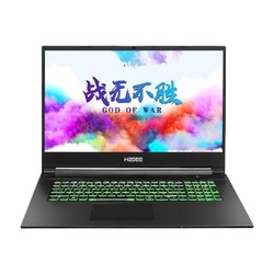 Hasee 神舟 战神系列 G8-CU7NA 17.3英寸游戏笔记本电脑 （i7-10750H、8GB、512GB、RTX2060）