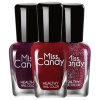 Miss Candy 糖果小姐 腥红之月三色指甲油套装 (#G20摇曳7ml+#NJ003魅力7ml+#S63炽烈7ml)