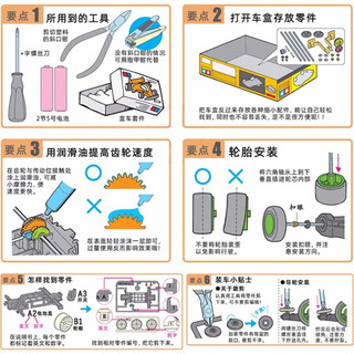 四驱车四驱赛车兄弟拼装模型组装儿童男孩玩具电动汽车模型 旋转眼镜蛇