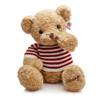 PLUS会员：GLOBAL BOWEN BEAR 柏文熊 BBM001 美国毛衣熊 毛绒玩具 卡其色  60cm