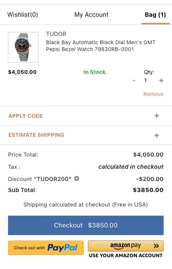 TUDOR 帝舵 Black Bay 79830RB-0001 男士机械腕表