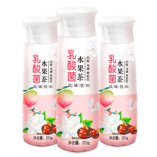 三剑客 乳酸菌水果茶 茉莉马蹄白桃味 253g*15瓶