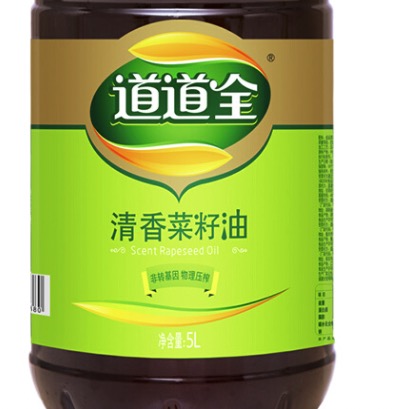 清香菜籽油食用油5L物理压榨非转基因纯正食用油家用桶装 1件装