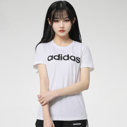 Adidas阿迪达斯短袖T恤女2021官网旗舰运动休闲圆领上衣体恤女 *5件