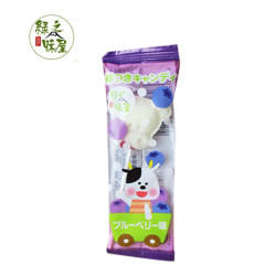 绿之味屋 牛奶棒棒糖儿童糖果休闲零食 蓝莓味7.5g