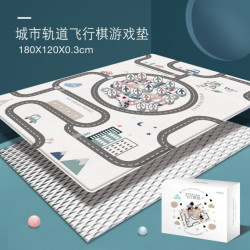 拥抱熊 儿童双面大富翁地毯飞行棋游戏垫 180*120*0.3cm