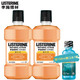  LISTERINE 李施德林 天然橙味漱口水 500ml*2瓶（赠冰蓝劲爽漱口水100ml）　