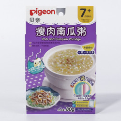 贝亲(Pigeon)婴儿辅食 瘦肉南瓜粥 80g(7-36个月)