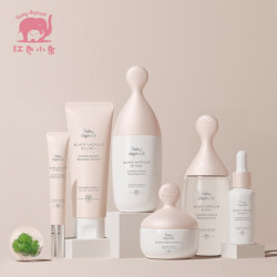 红色小象 敏感肌补水保湿舒缓修护孕妇水乳液精华眼霜 积雪草安心修护6件套