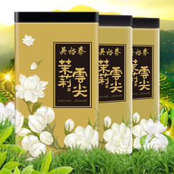 (预售)中华老字号 吴裕泰 茉莉花茶 茉莉云尖*3 罐装
