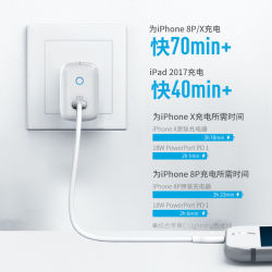 Anker安克USB-C充电器PD18W手机插头 支持iPhone12快充头适配器