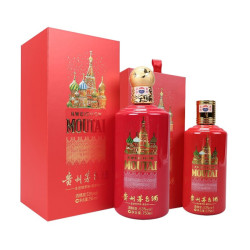 贵州茅台酒 走进系列纪念酒 酱香型白酒 53度 走进俄罗斯·莫斯科 375ml+750ml 组合装