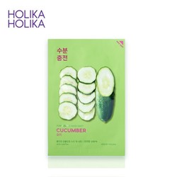 韩国进口 惑丽客(Holika) 黄瓜面膜 1片装 补水保湿 滋润控油 舒缓肌肤 男女面膜 进口超市 *3件